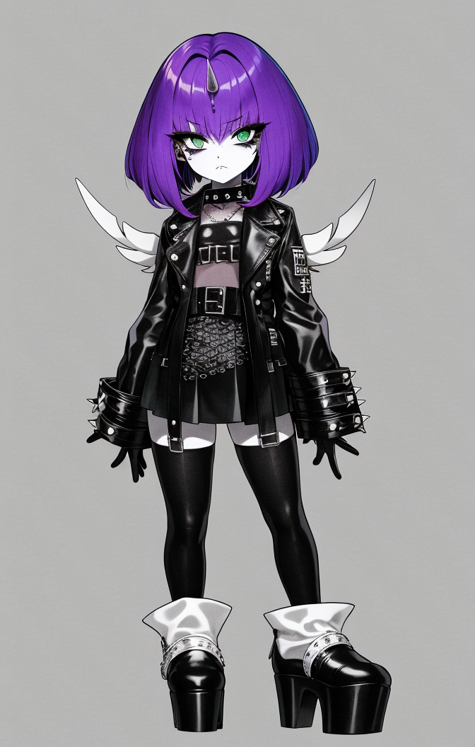 46402-3360996284-simple shading, ink, punk clothes, spiked bracelets, eyeliner, goth, black clothes, platform shoes, striped leggings, skirt, lon.png